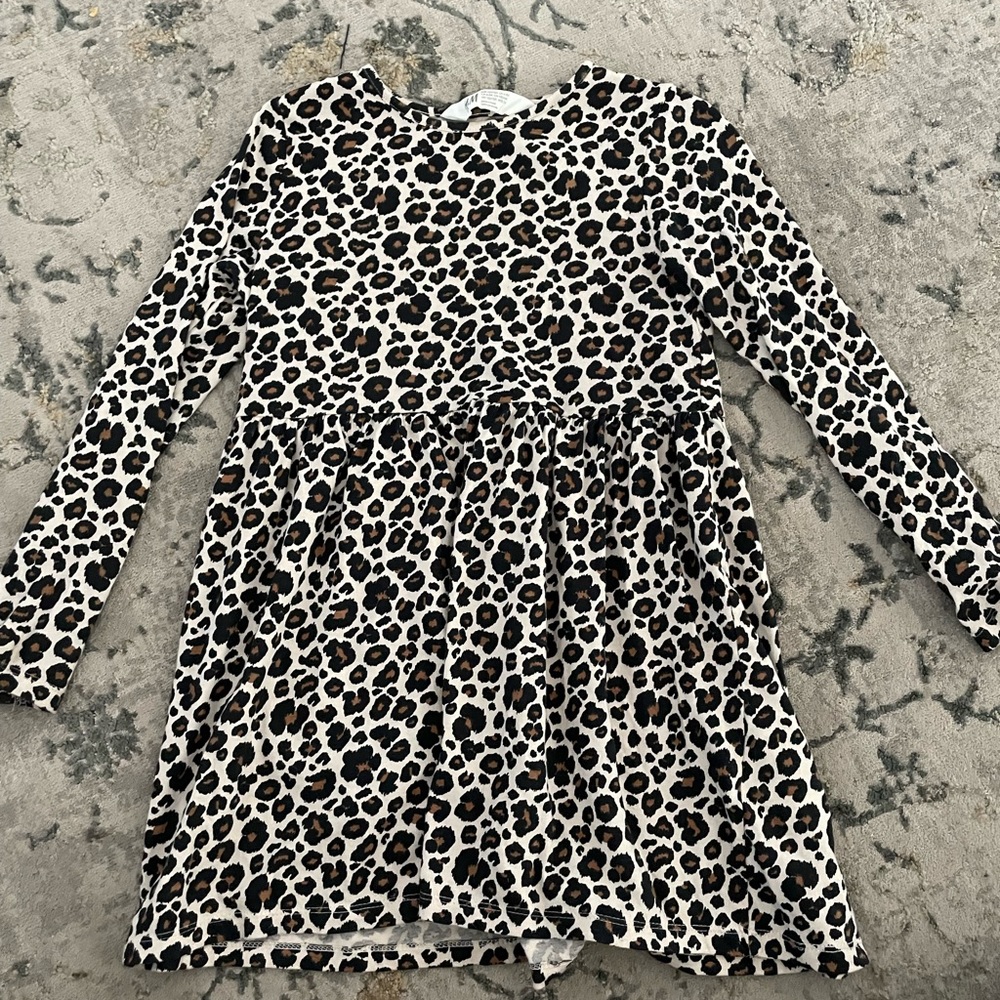 H&M cheetah dress long sleeve